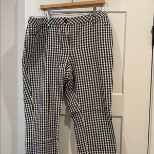 Navy and White Gingham Woman’s Pant -summer weight